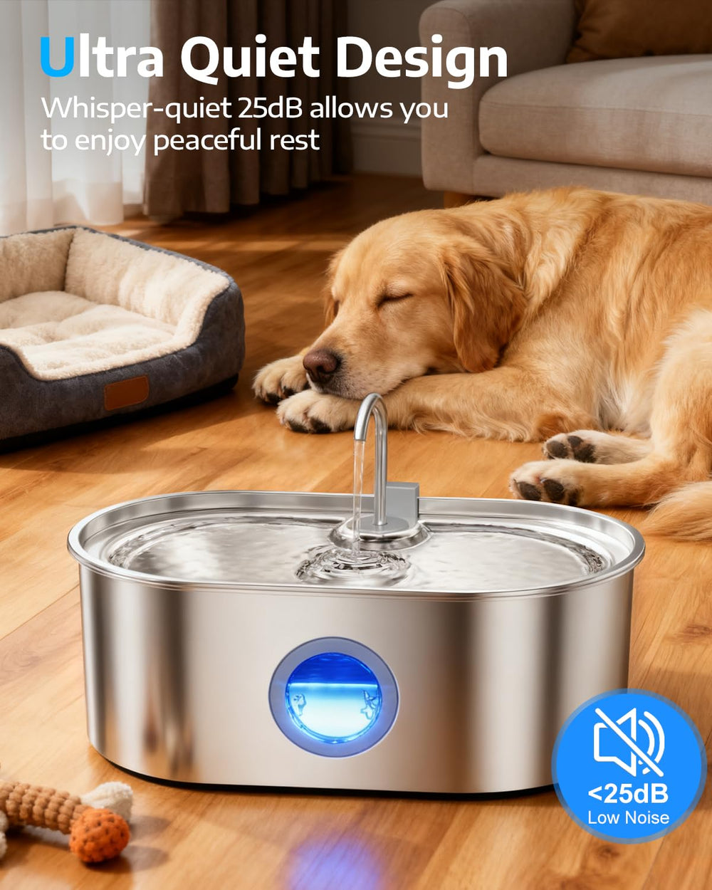 ECOCONUT large-capacity tank supports hydration for several days across multiple pets