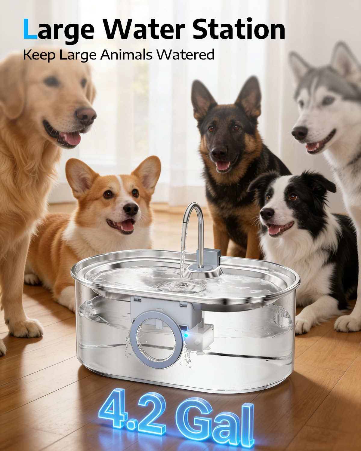 ECOCONUT ultra-quiet operation keeps homes peaceful around the fountain