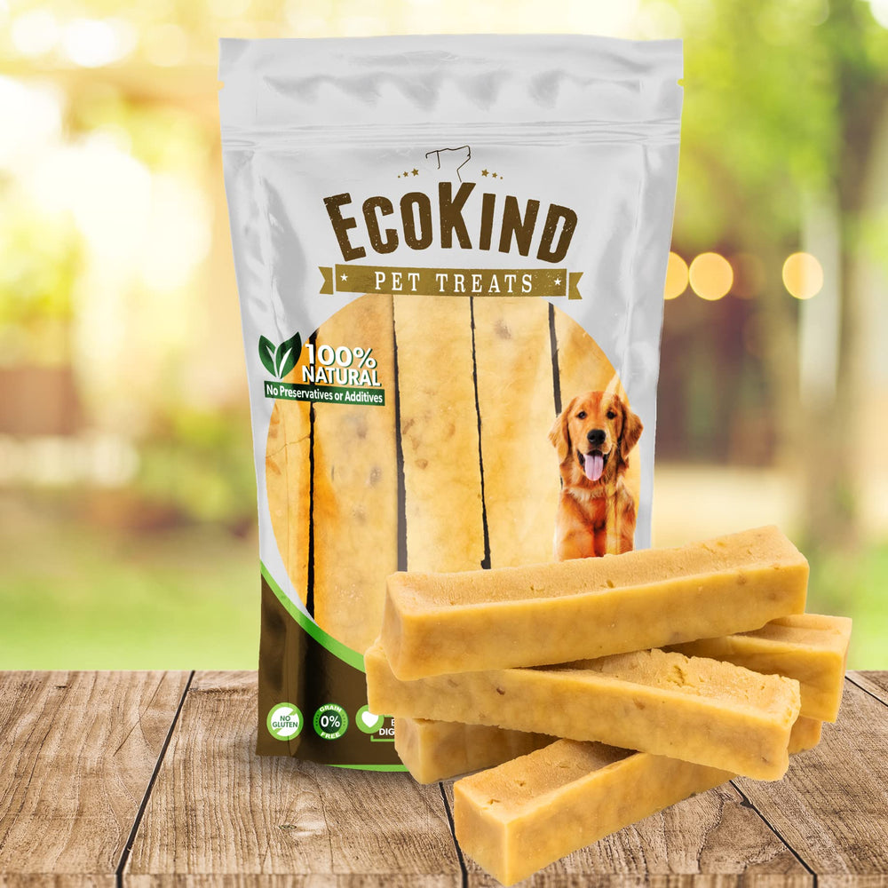 EcoKind organic yak cheese dog chew ancient Himalayan recipe.