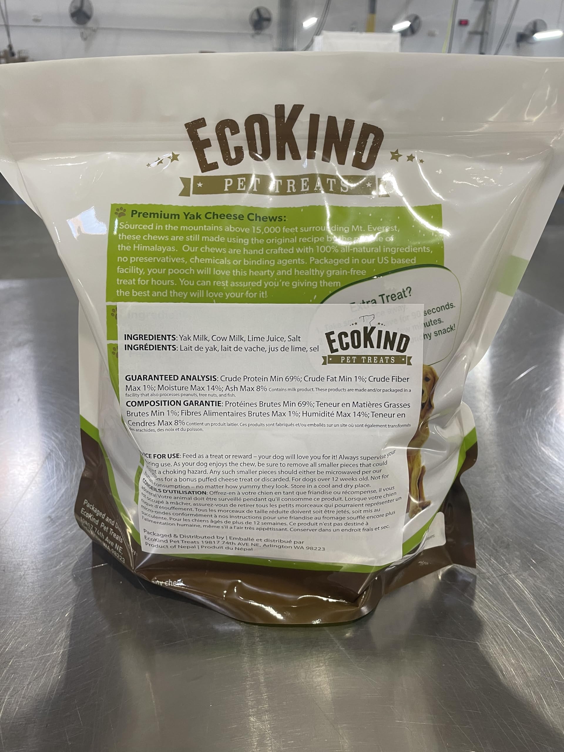 EcoKind large yak-chew sticks for big breeds offer protein-rich reward