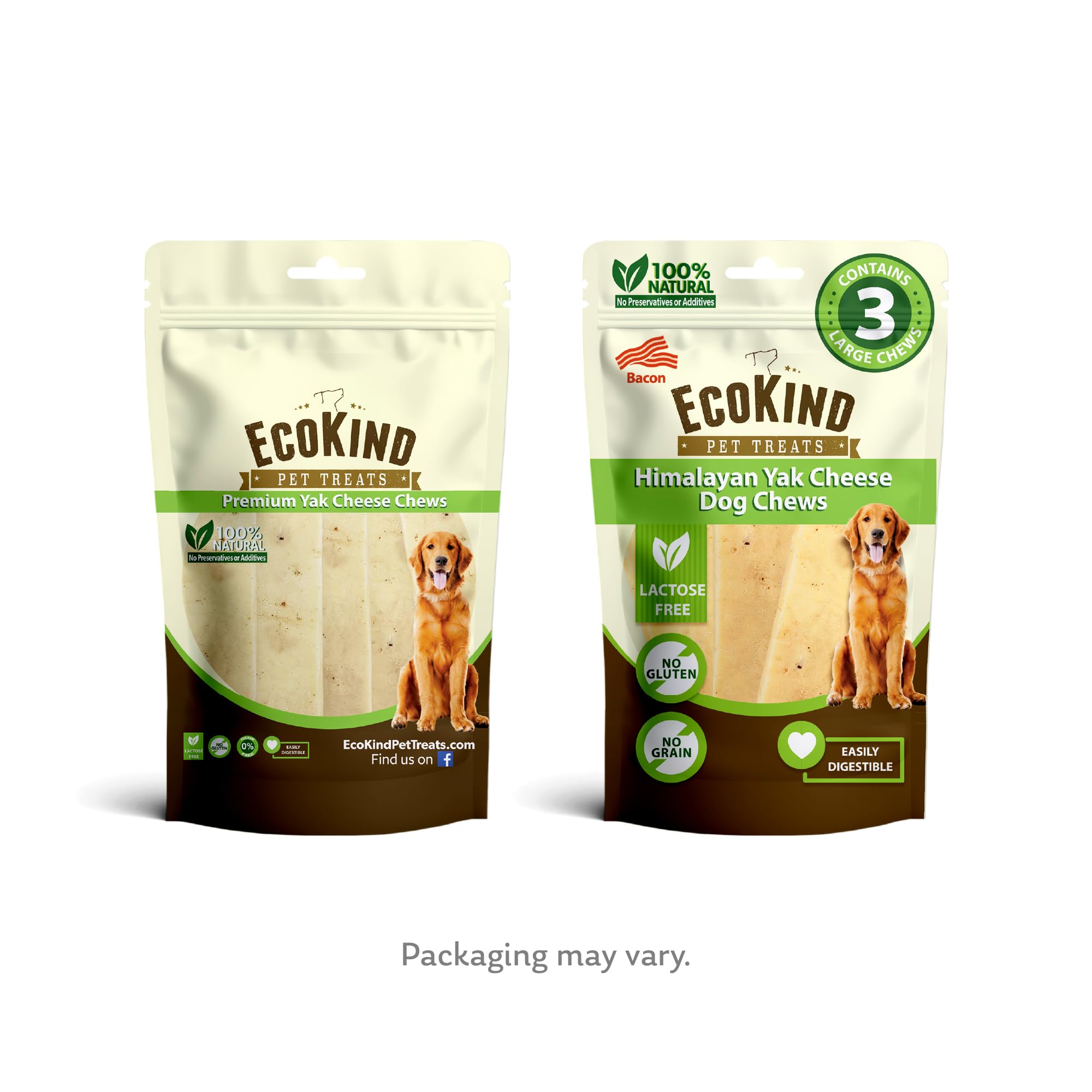 EcoKind yak chews dental texture indicating lasting chew sessions for active dogs