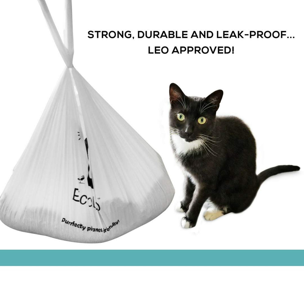 EcoLeo cat litter bags XL compostable materials emphasize earth-friendly option.
