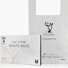 EcoLeo cat litter bags XL packaging shows an eco-friendly, sturdy waste solution.
