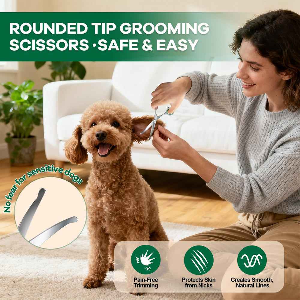 EcoStylife blunt-end ear scissors for safe, gentle trimming