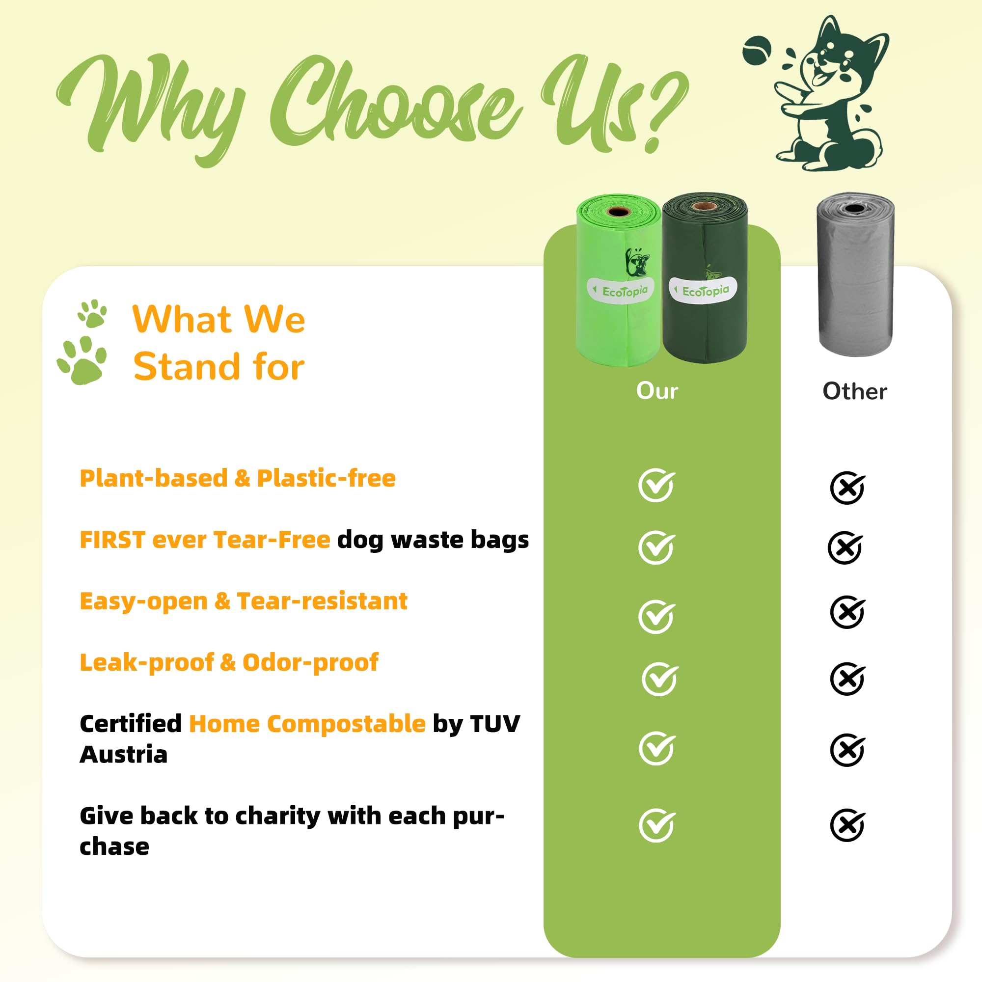 EcoTopia bags fit most standard leash dispensers for convenient cleanup.