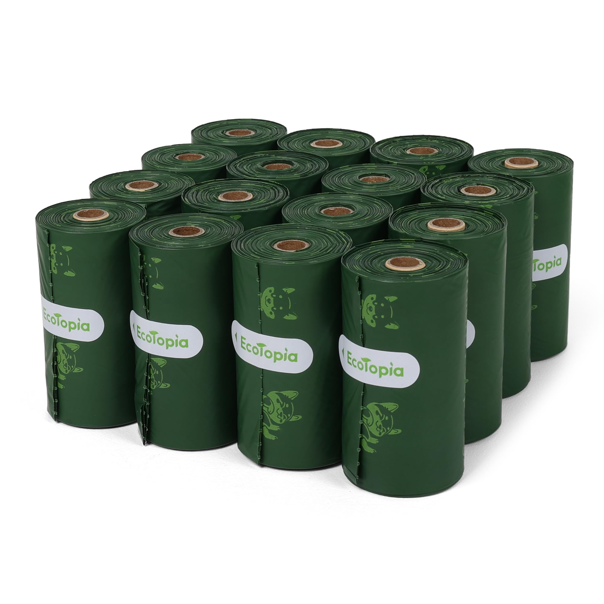 EcoTopia extra thick bags measuring 13x9 inches prevent leaks during cleanup.