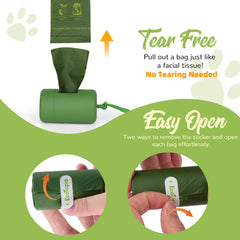 EcoTopia unscented dark green bags ideal for daily dog walks.
