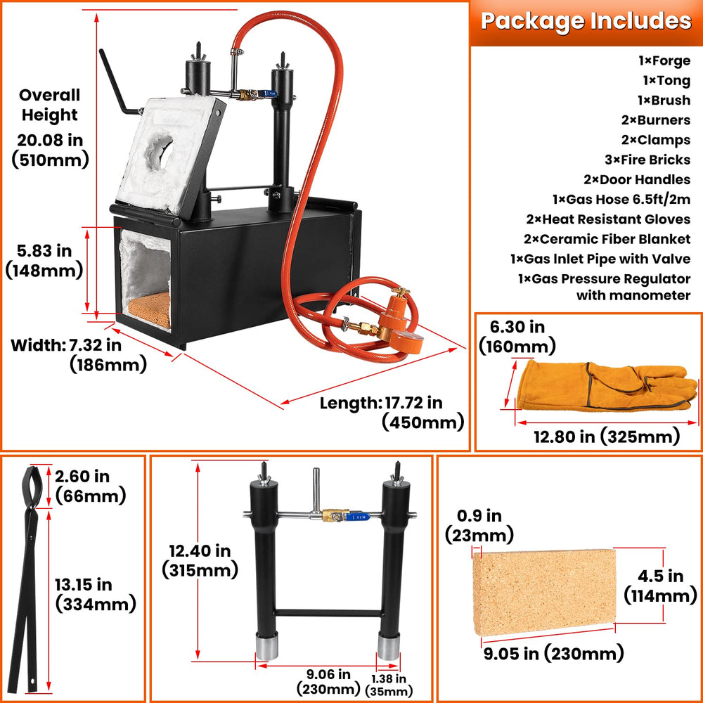 E-cowlboy forge interior reaches target temps quickly during use.