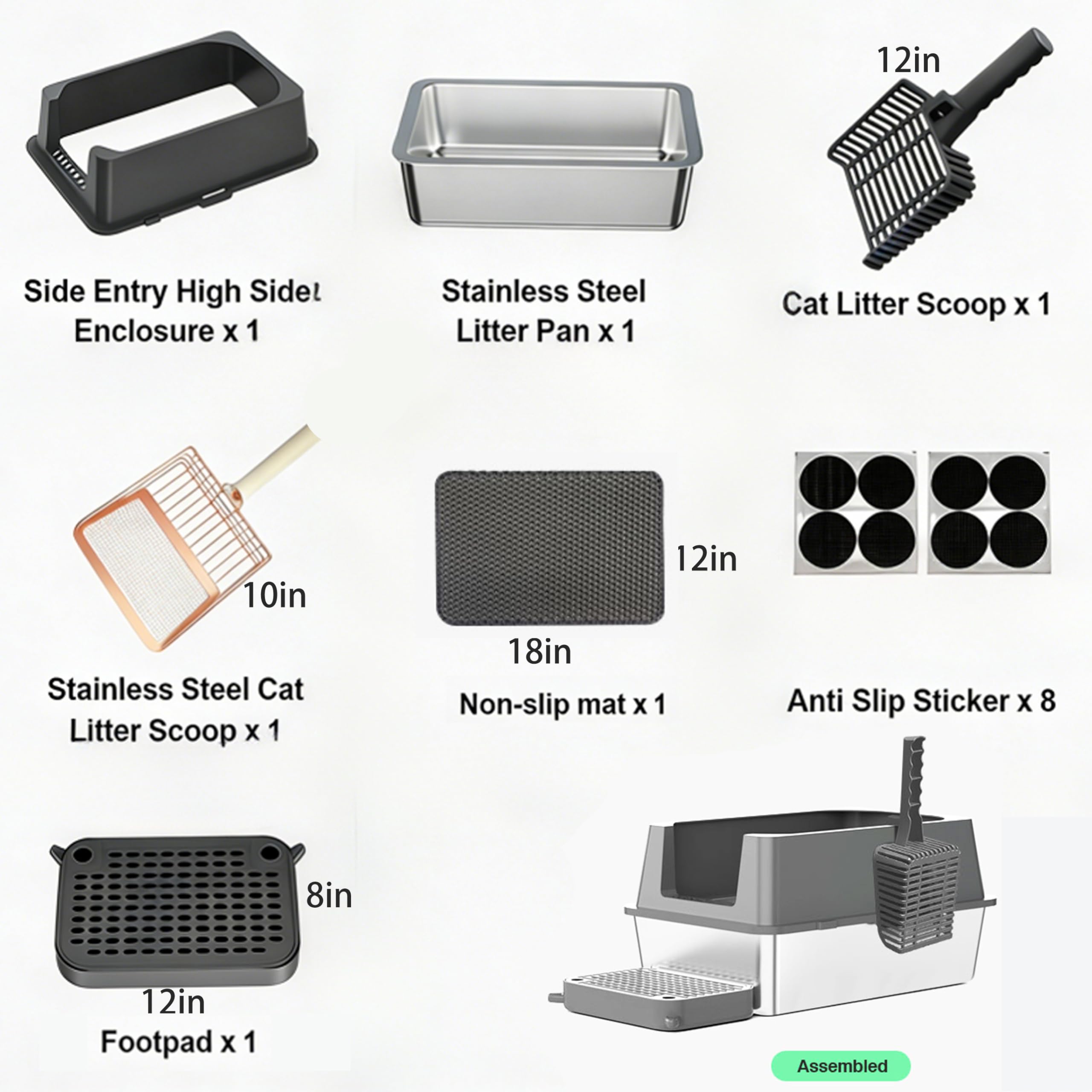 Ecsdsvsd XL stainless steel close up shows durable easy clean surface.
