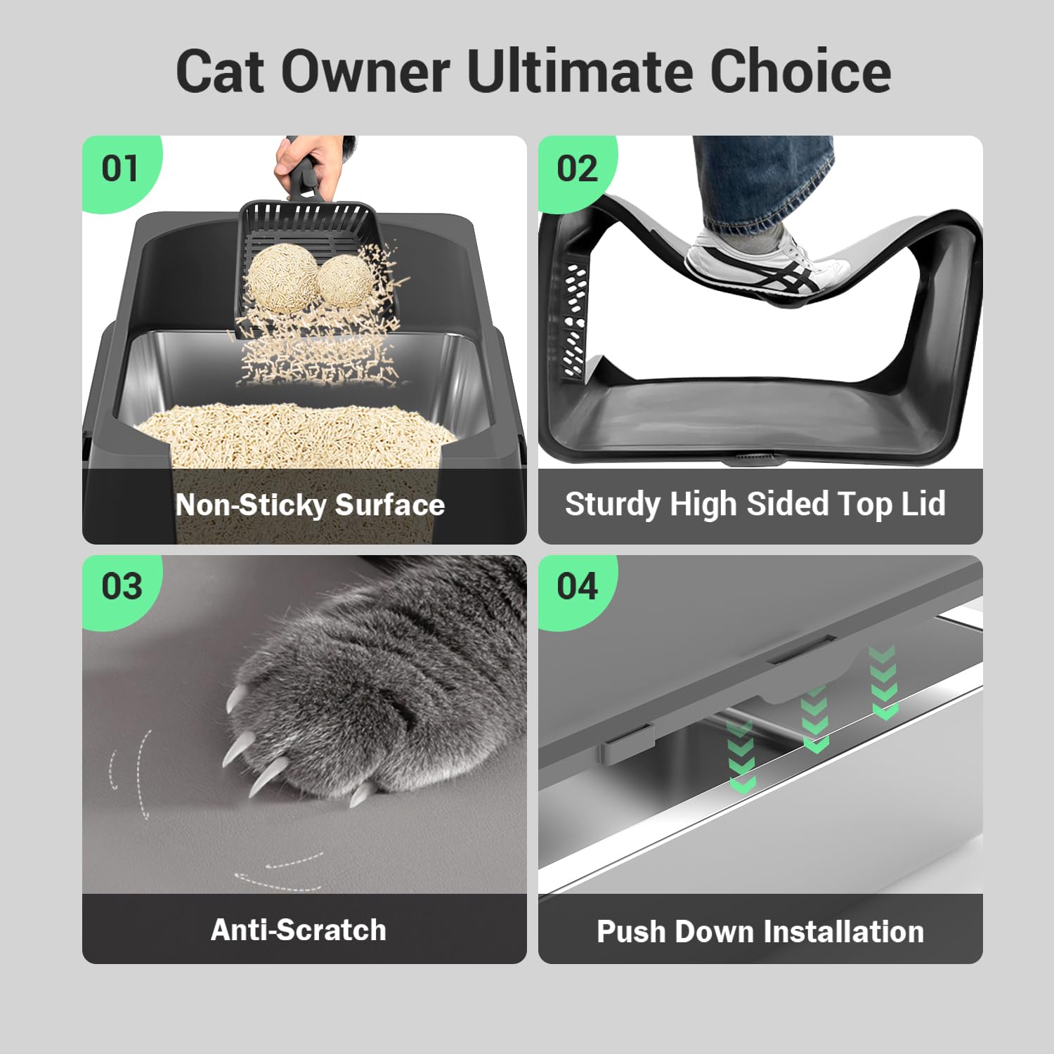 Ecsdsvsd XXXXL durable stainless steel surface scratch-resistant and easy to clean.