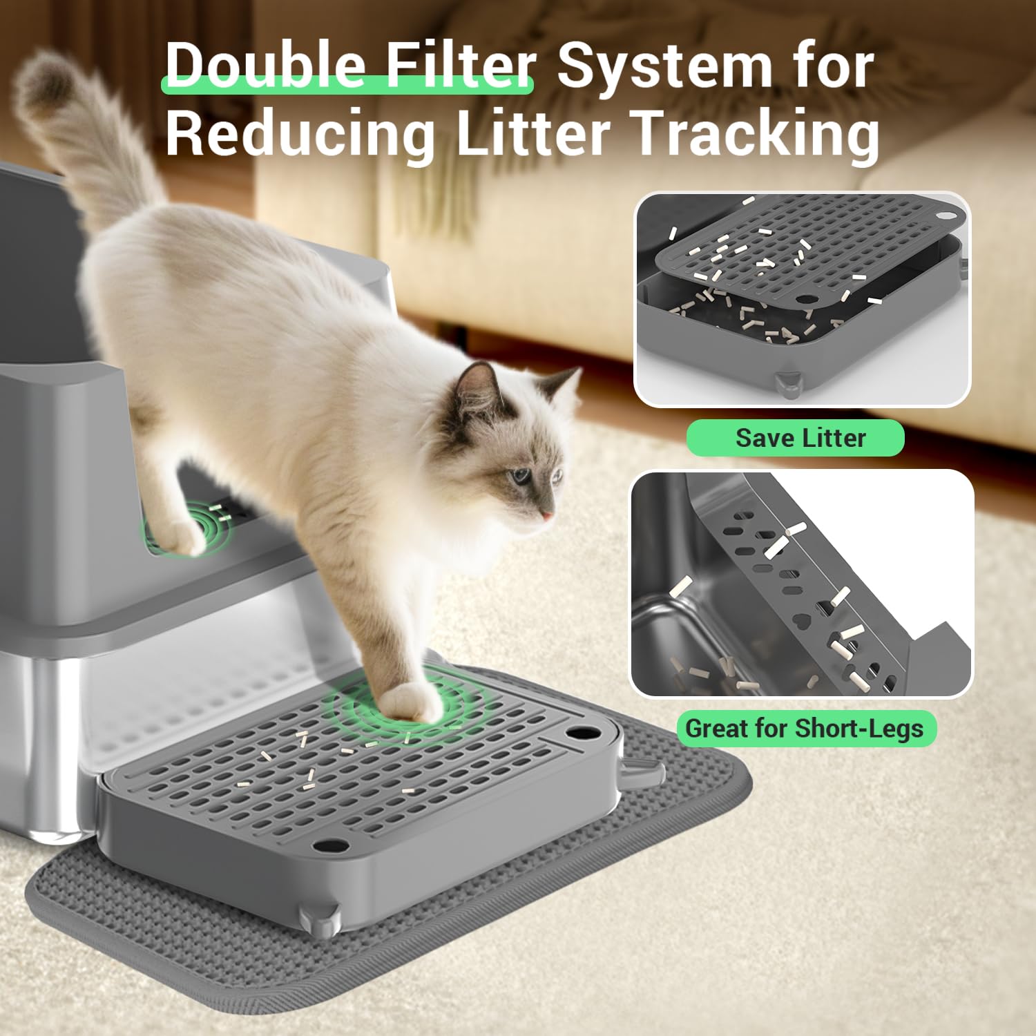 Ecsdsvsd XXXXL easy-clean design quick maintenance with smooth surfaces.