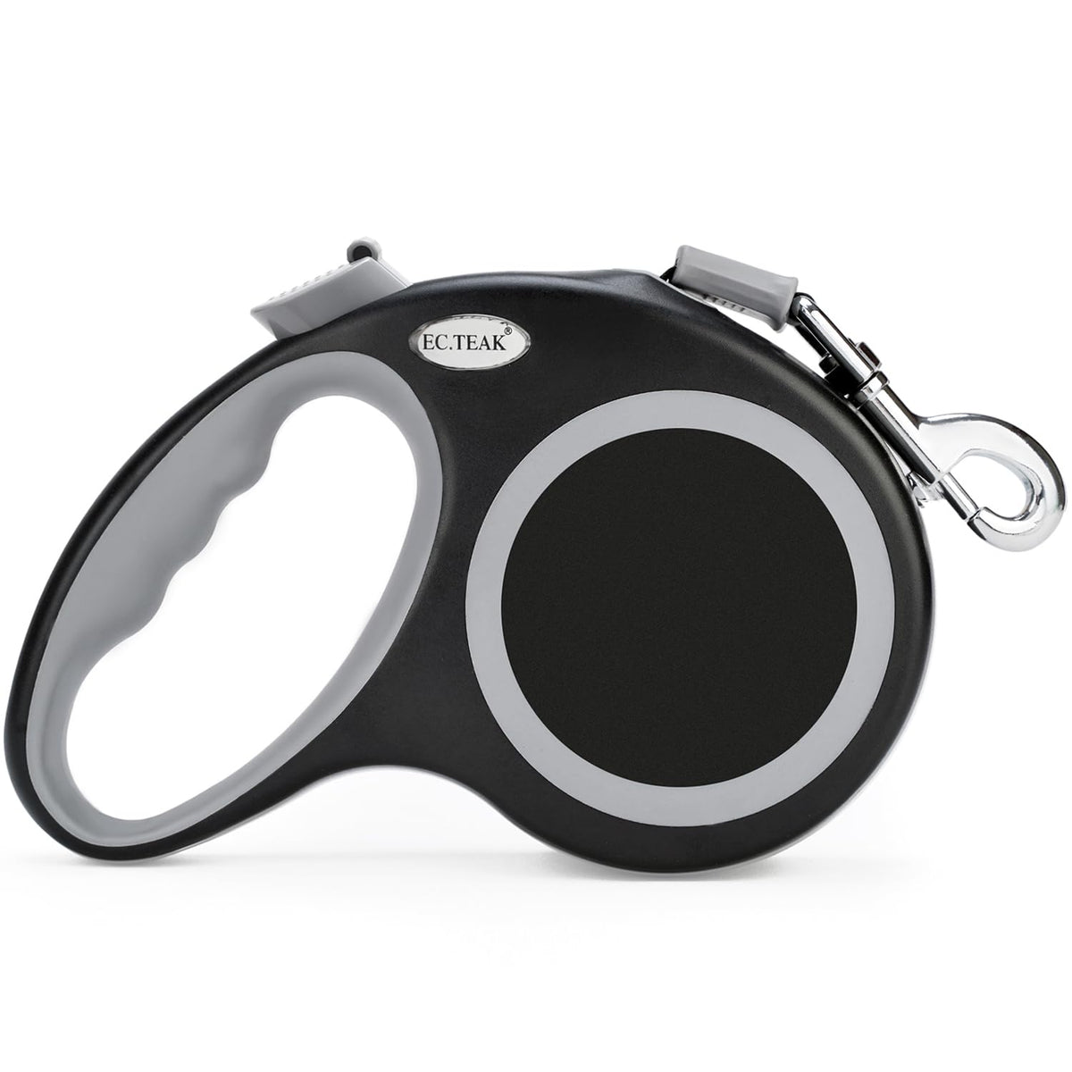 EC.TEAK retractable leash 26 ft in use for controlled walking.