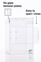 EctoTherm Jumping Spider Enclosure dual doors enable safe access and web preservation.