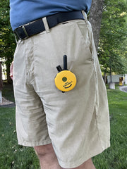 Educator Anywear holster attached to purse or backpack for hands-free use