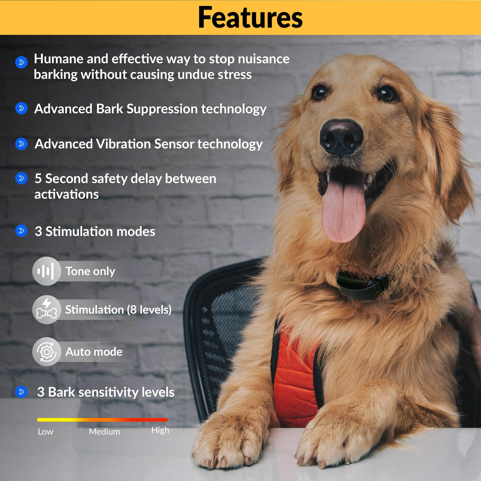 Educator BarkLess Pro battery charging setup for convenient recharging.