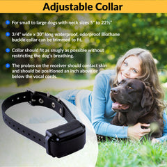 Educator BarkLess Pro closeup shows trim-to-fit Biothane strap.