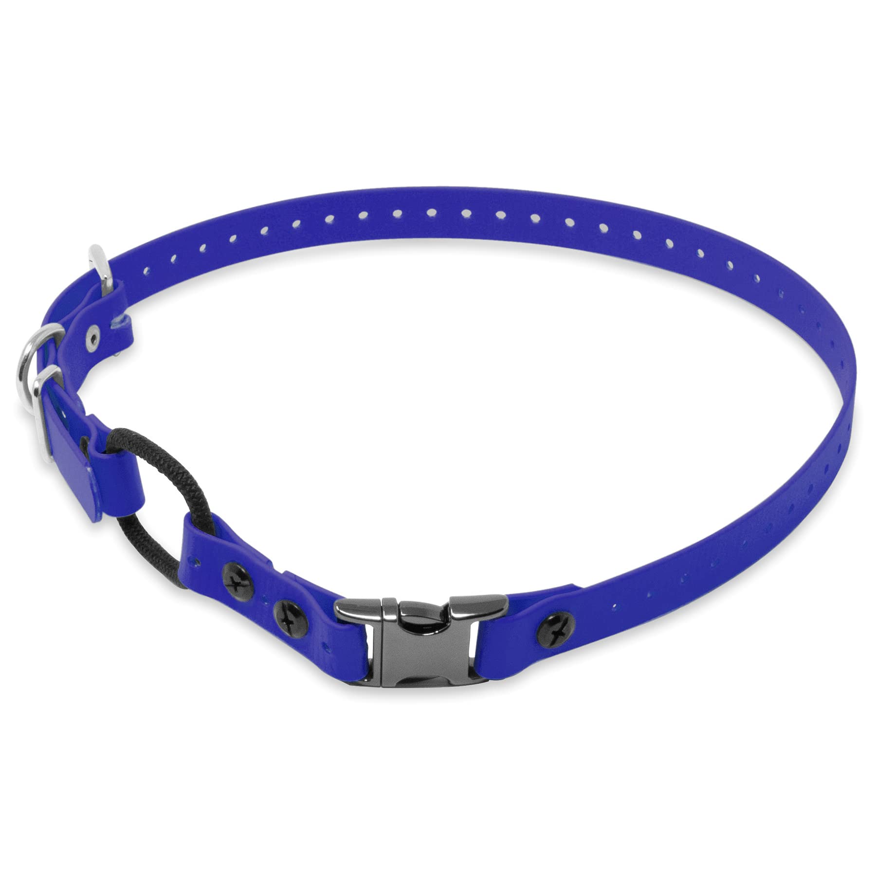 Educator 3/4-inch bungee collar close-up showing trim-to-fit length.