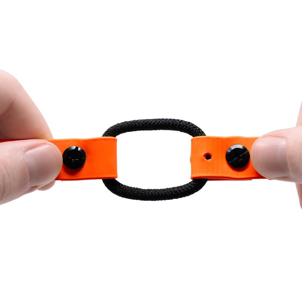 Educator bungee collar orange waterproof Biothane finish resists odors