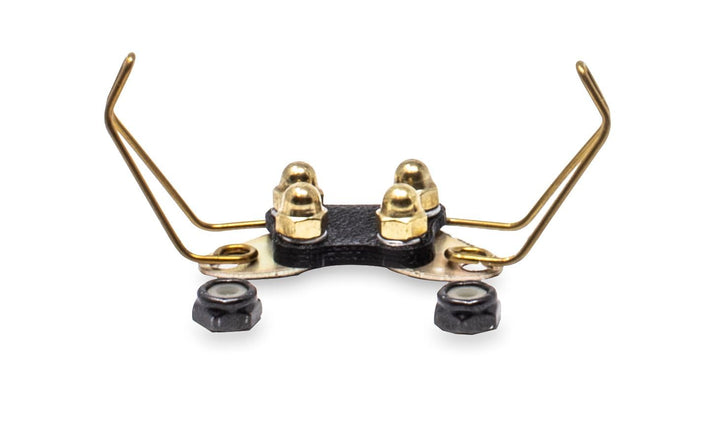 Educator CPAD-011 winged brass contact pad close-up for long-haired dogs.