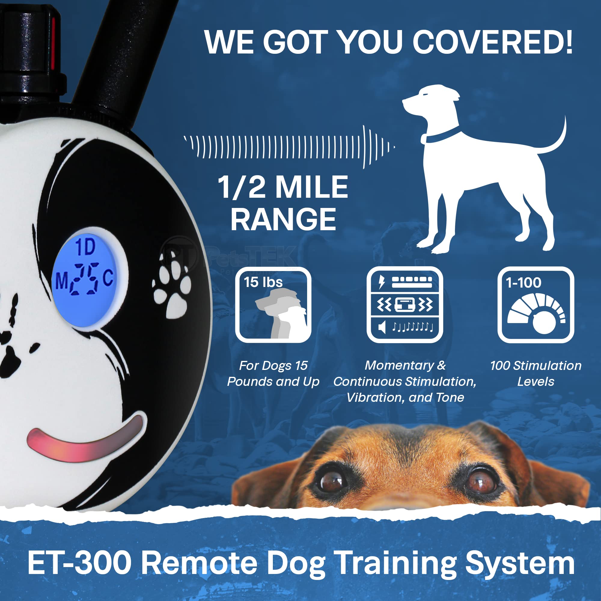 Educator ET-300 Zen Mini E Collar waterproof design for outdoor training in any weather