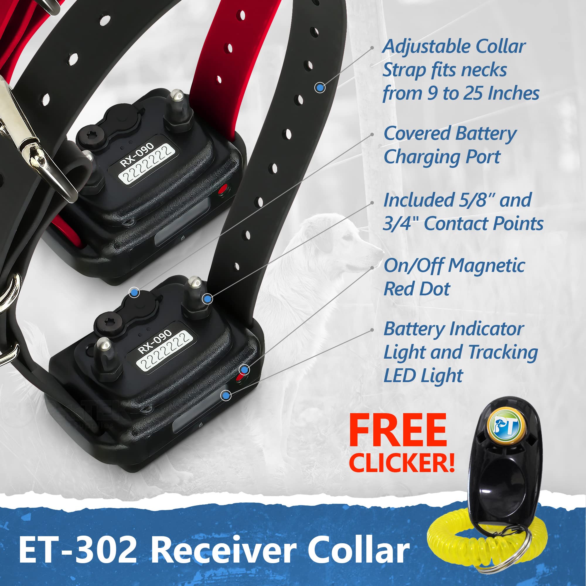 Educator ET-302 blunt-stimulation collar offers gentle corrections across levels.