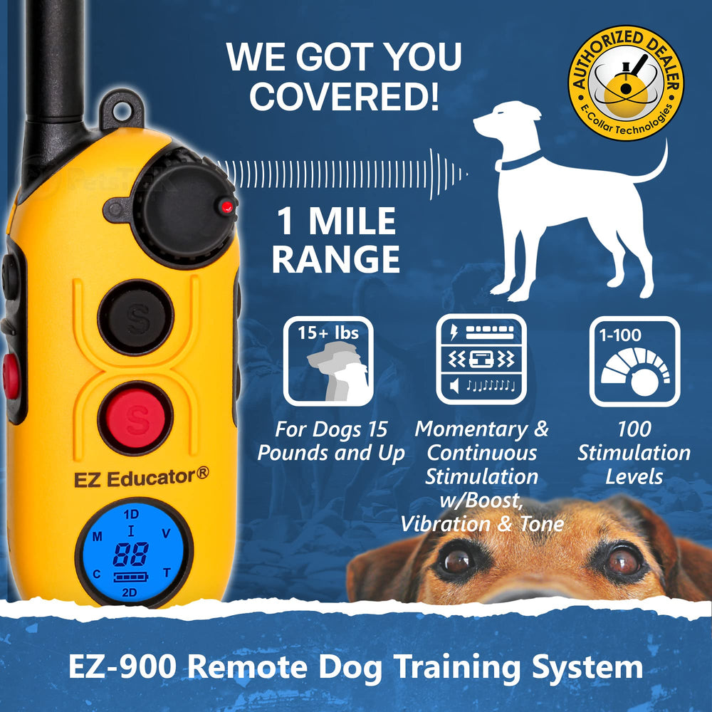 Educator EZ-900 LED light on collar for safer training at night.