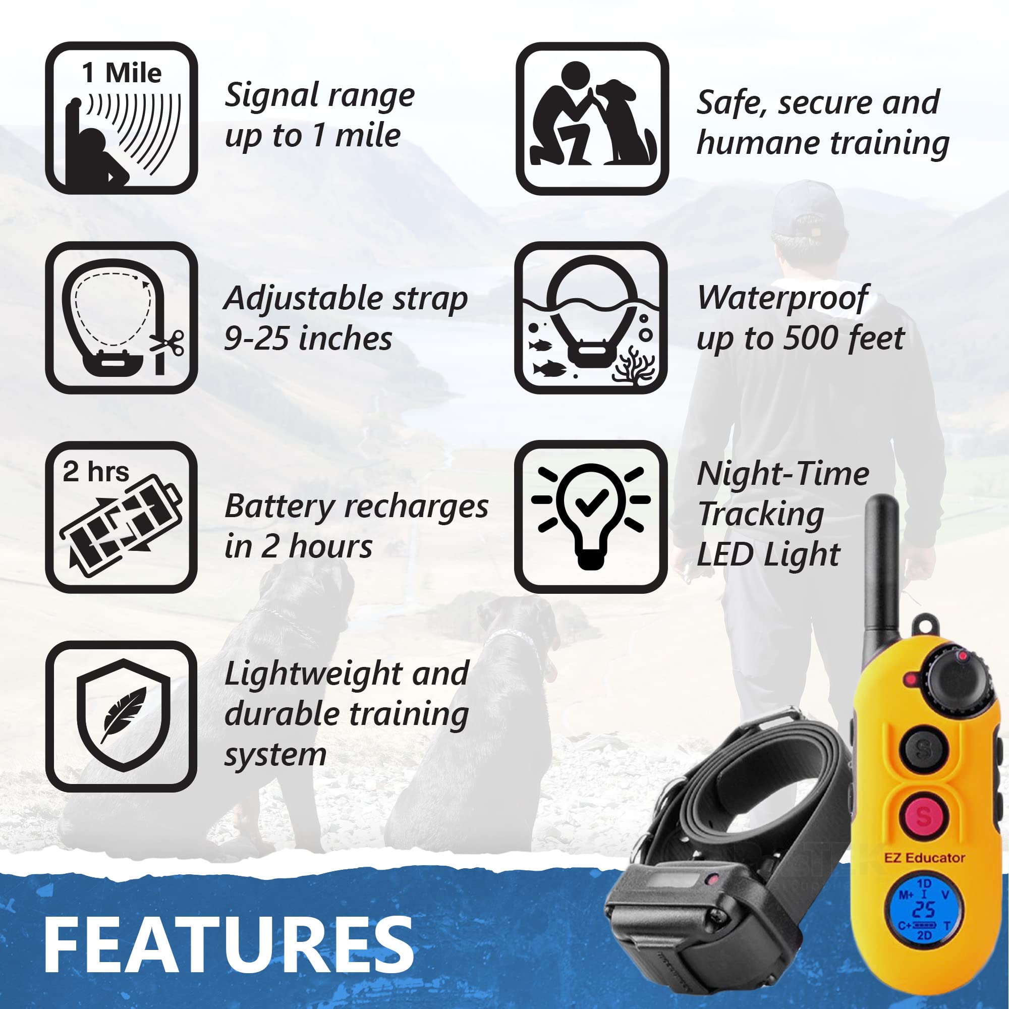 Educator EZ-900 remote control for scalable training sessions, day and night.