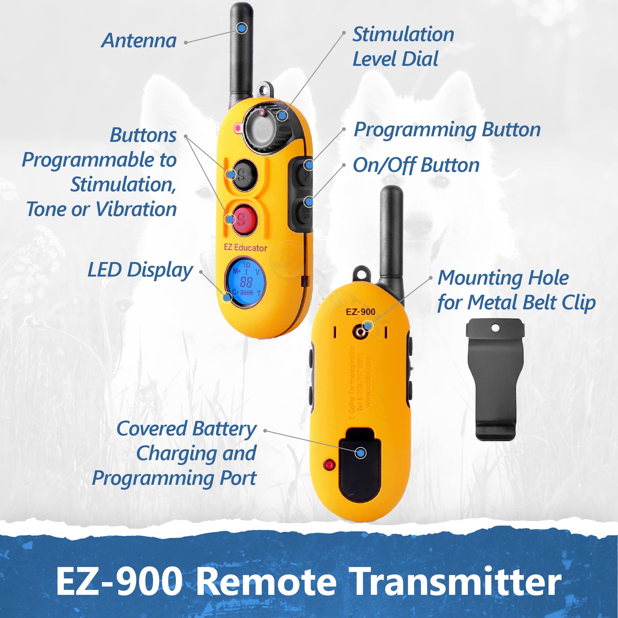 Educator EZ-900 waterproof design enables training in harsh conditions.