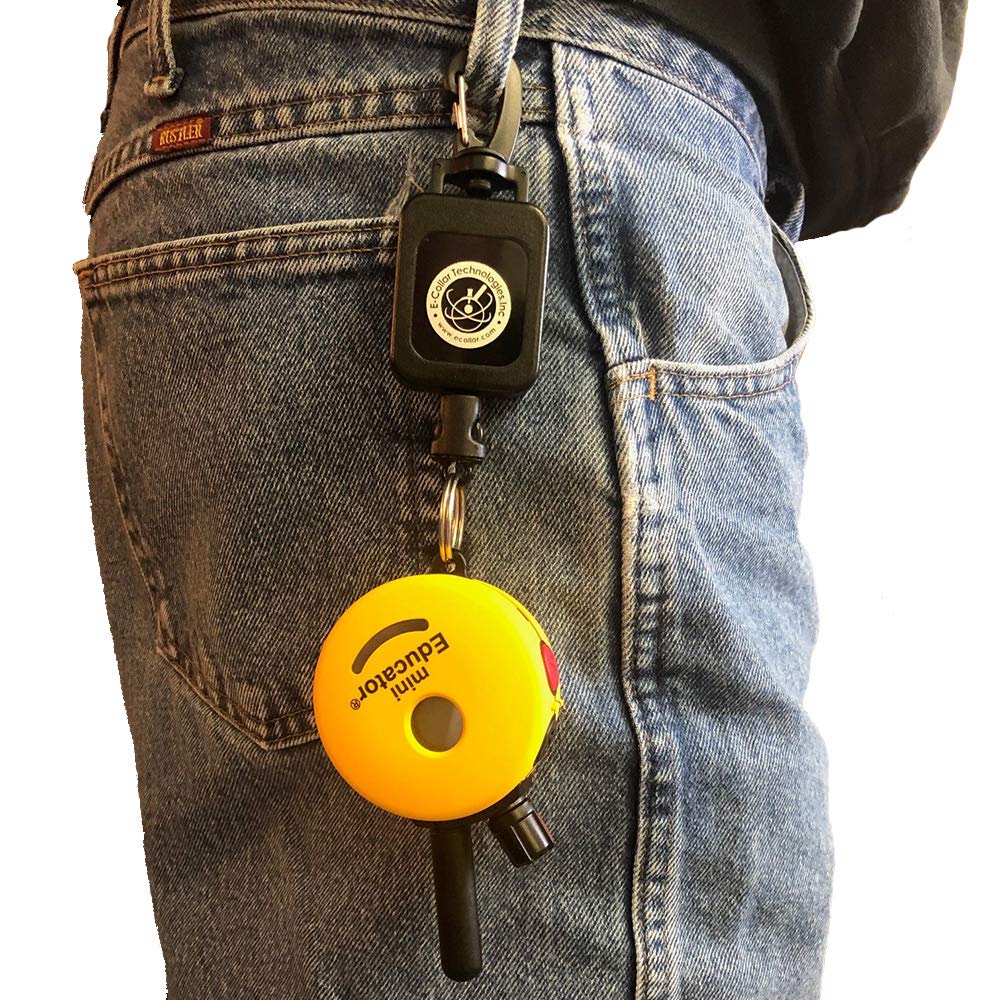 Educator Gear Keeper clip closeup highlighting the retractable fob and secure connector