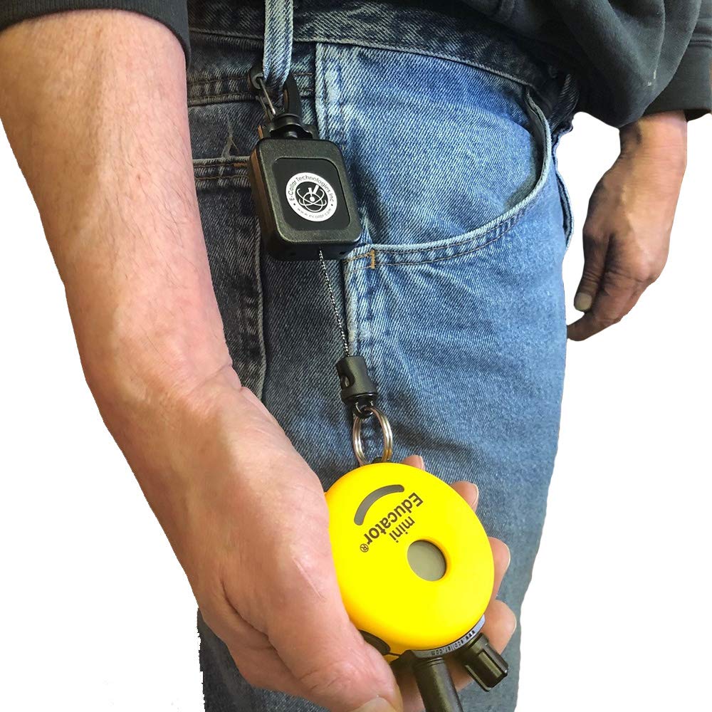 Educator Gear Keeper in-use image showing device attached to a belt loop