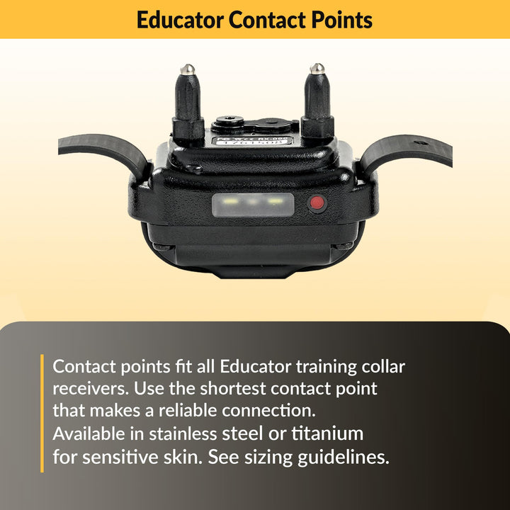 Educator titanium contact point compatible with models 300, 400, 800, 1200 for sensitive skin.