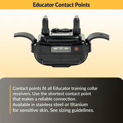 Educator titanium contact point compatible with models 300, 400, 800, 1200 for sensitive skin.