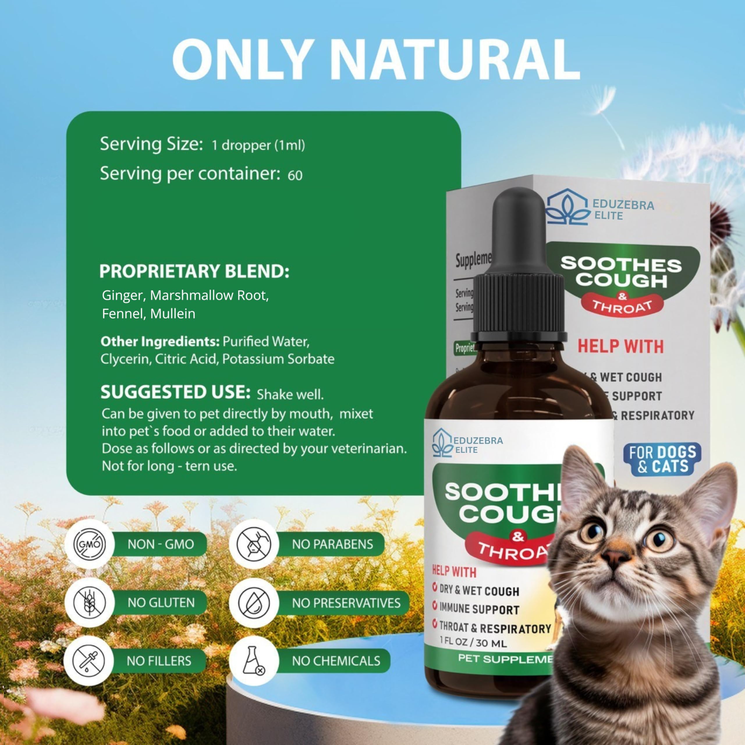 EduZebra label notes suitability for all ages and breeds.