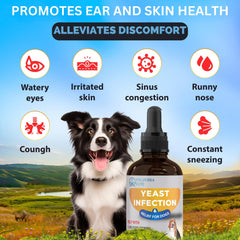EDUZEBRA ear care solution helping dog ear discomfort.