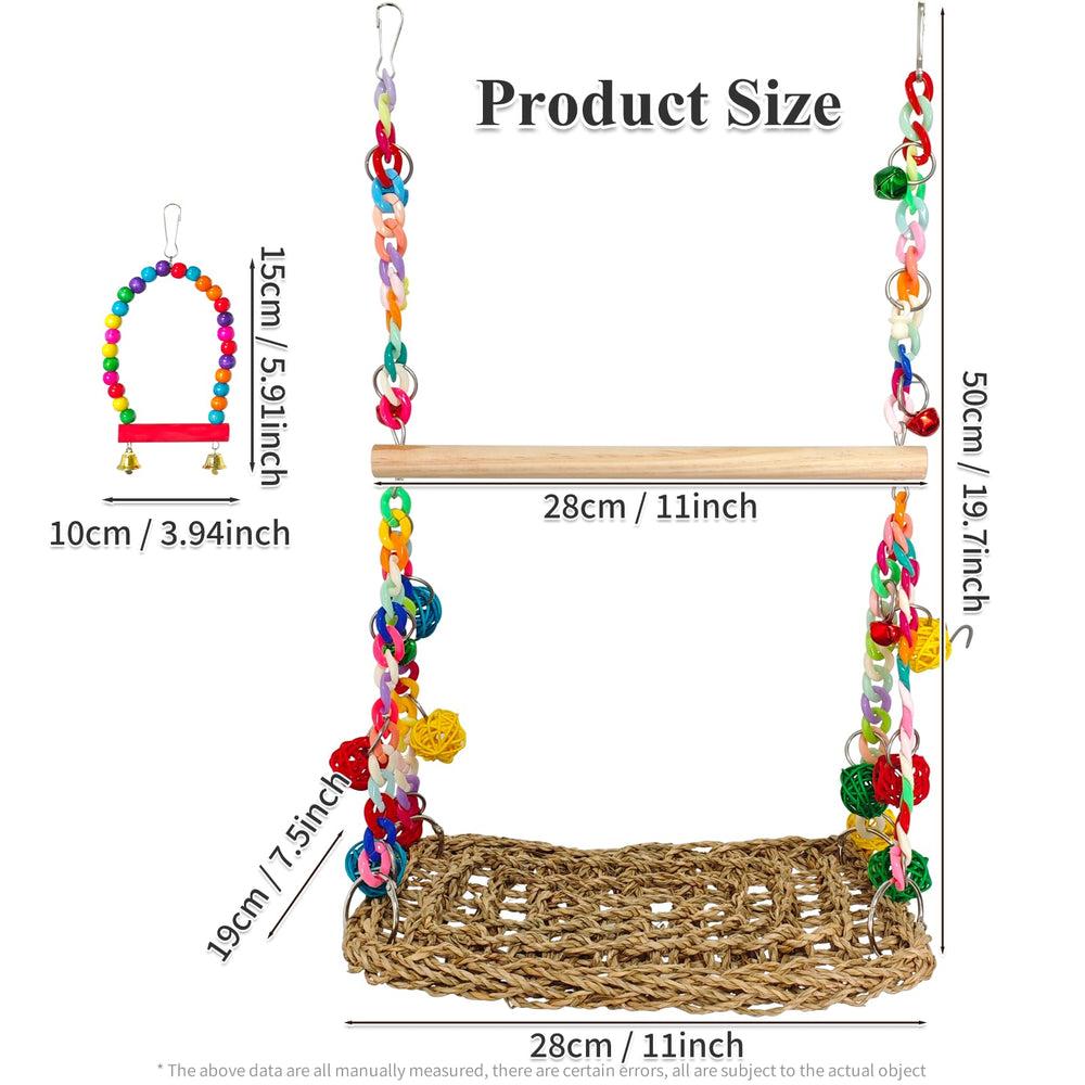 Eeaivnm multi-bird friendly hammock withstands active groups.