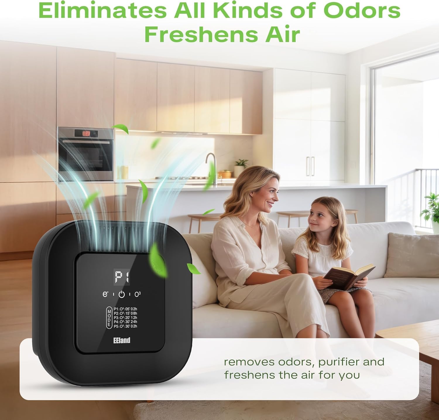 EEeland optional light scent block enhances air freshness when active