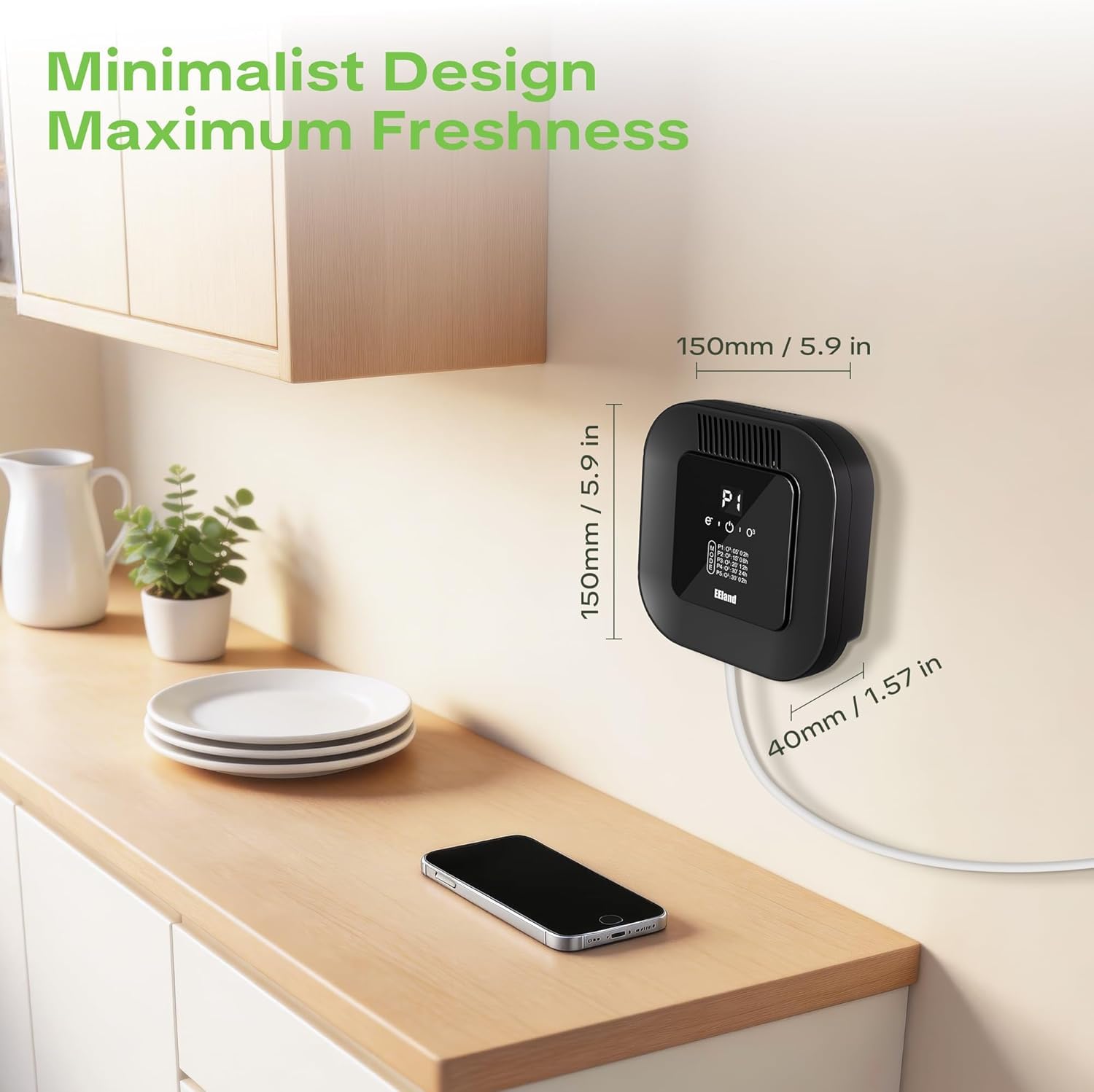 EEeland multi-use odor purifier suitable for car, bathroom, and closets