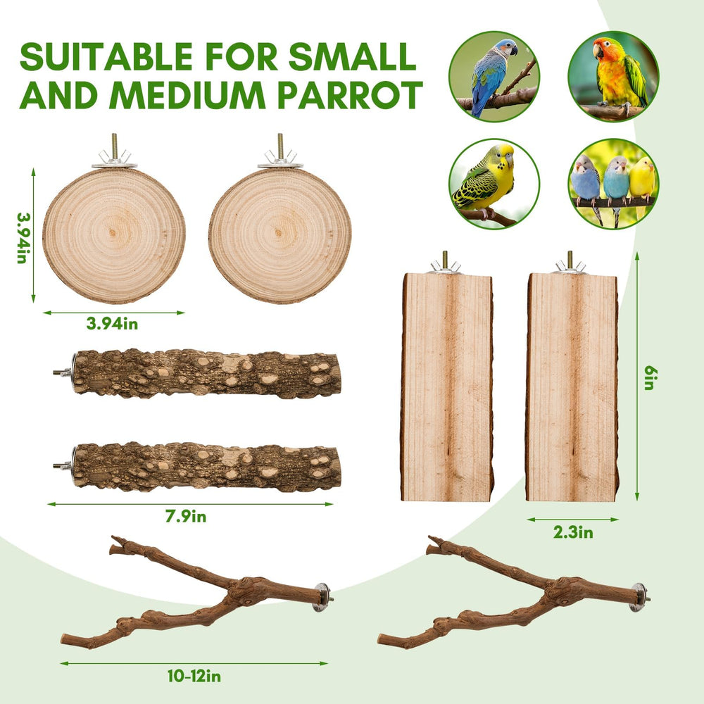EELLAO round platform perch gives a comfortable resting spot for birds.