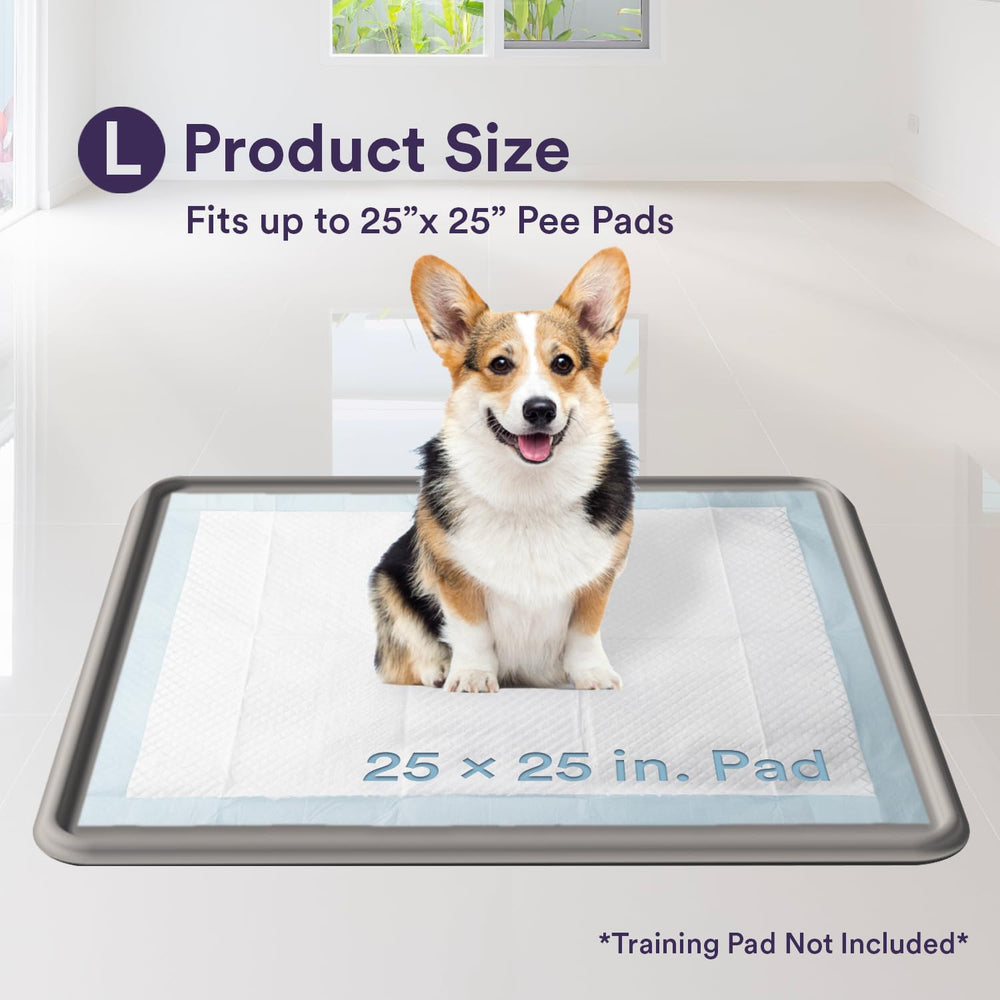Under food bowls setup keeps spills contained.