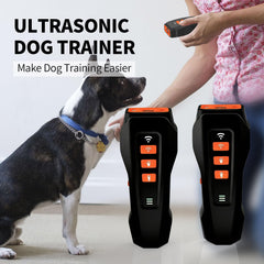 EGBULL compact bark deterrent held in hand for portable training anywhere.