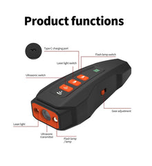 EGBULL upgraded ultrasonic bark deterrent side view demonstrates compact indoor training device.