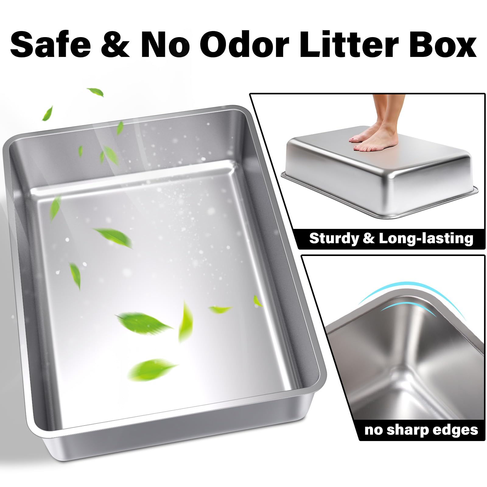 EGMEHOAD XXXL high-sides view highlights 6-inch walls to reduce spray.