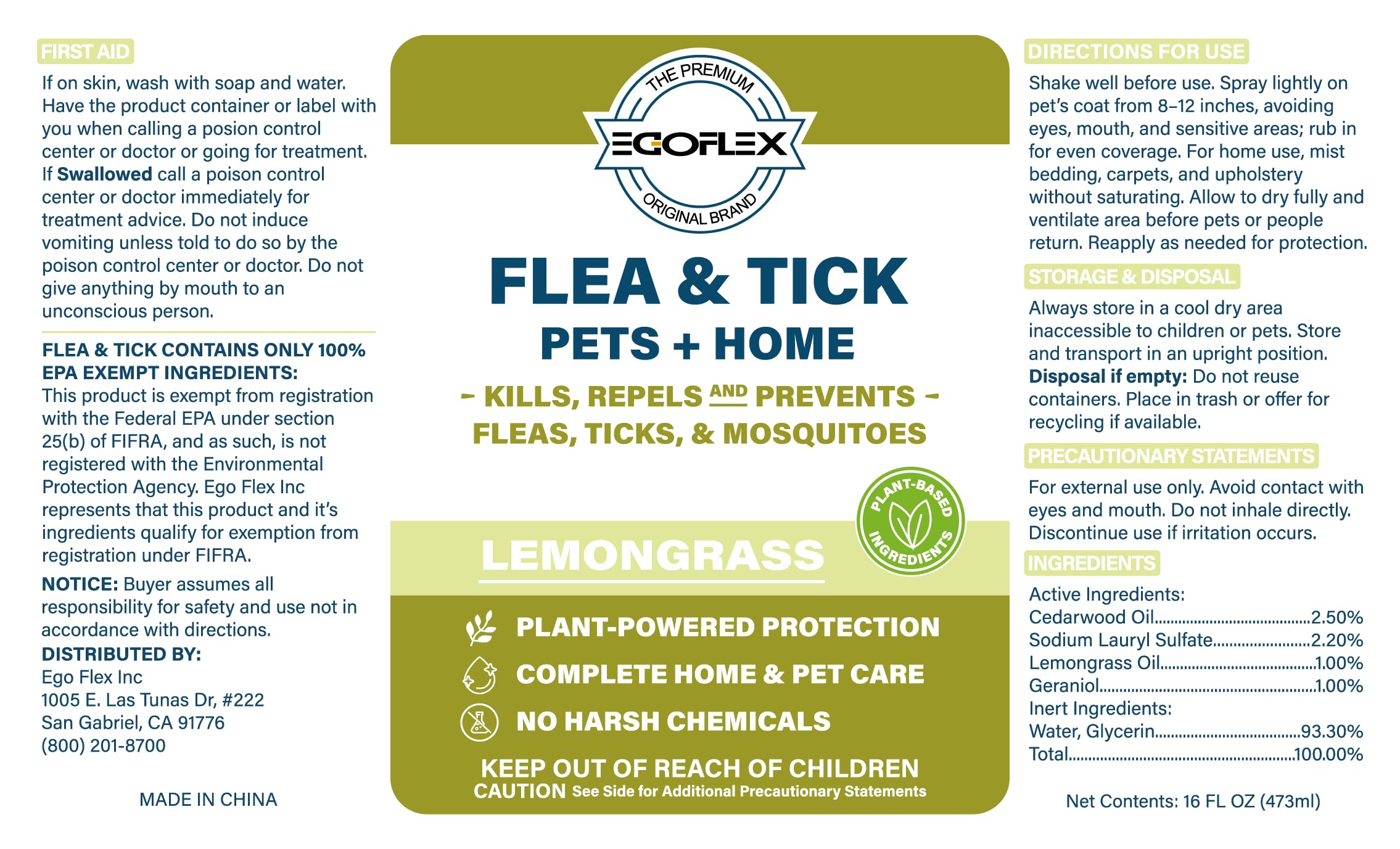 EGOFLEX 16 oz packaging for extended home use.