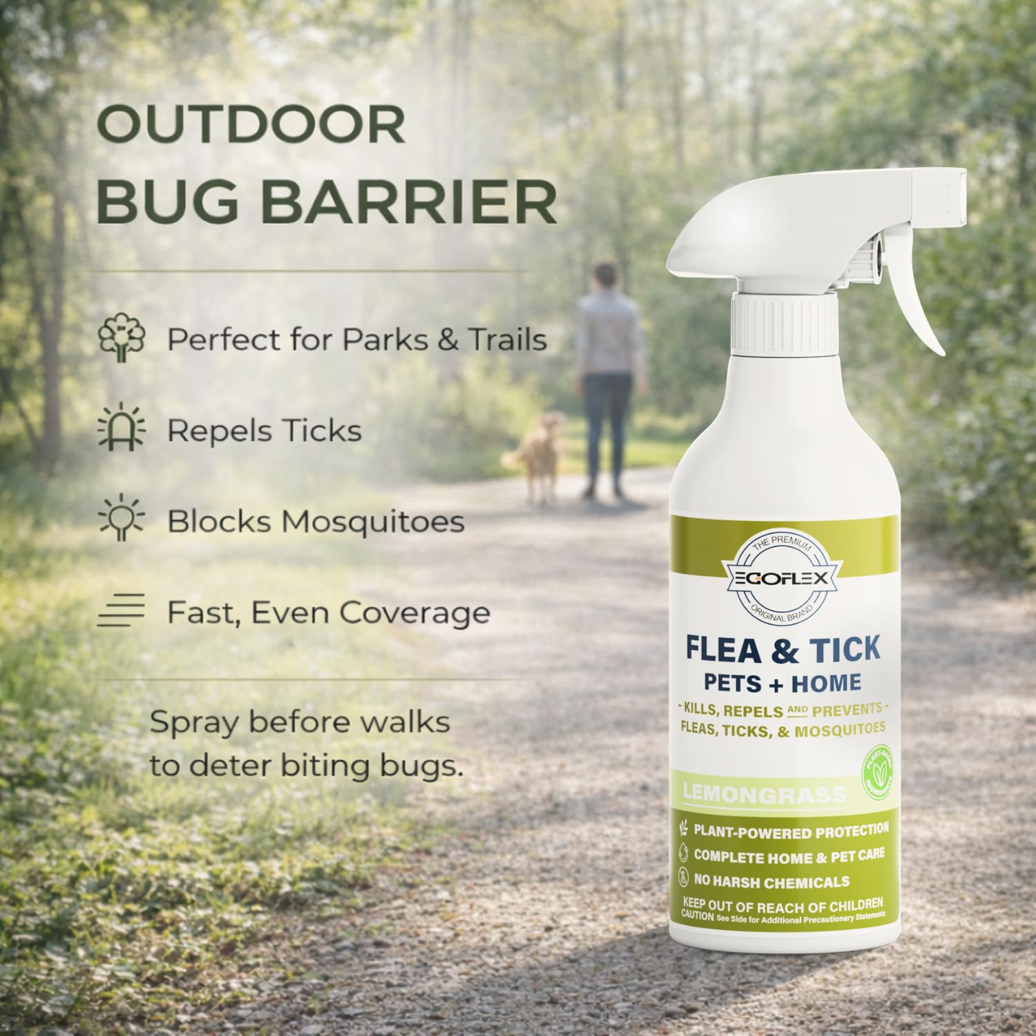 EGOFLEX Flea Spray on furniture surfaces to keep living spaces pest-free.