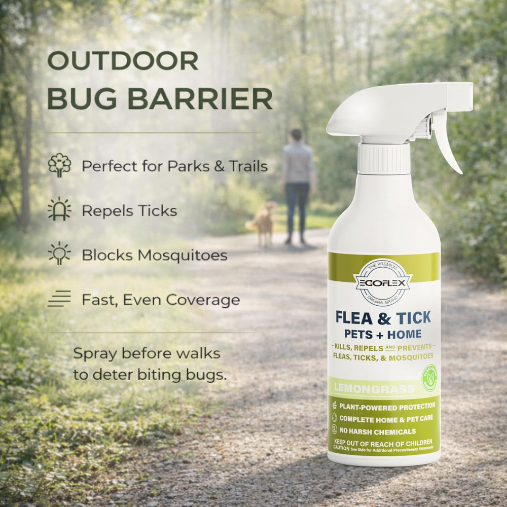EGOFLEX Flea Spray on furniture surfaces to keep living spaces pest-free.