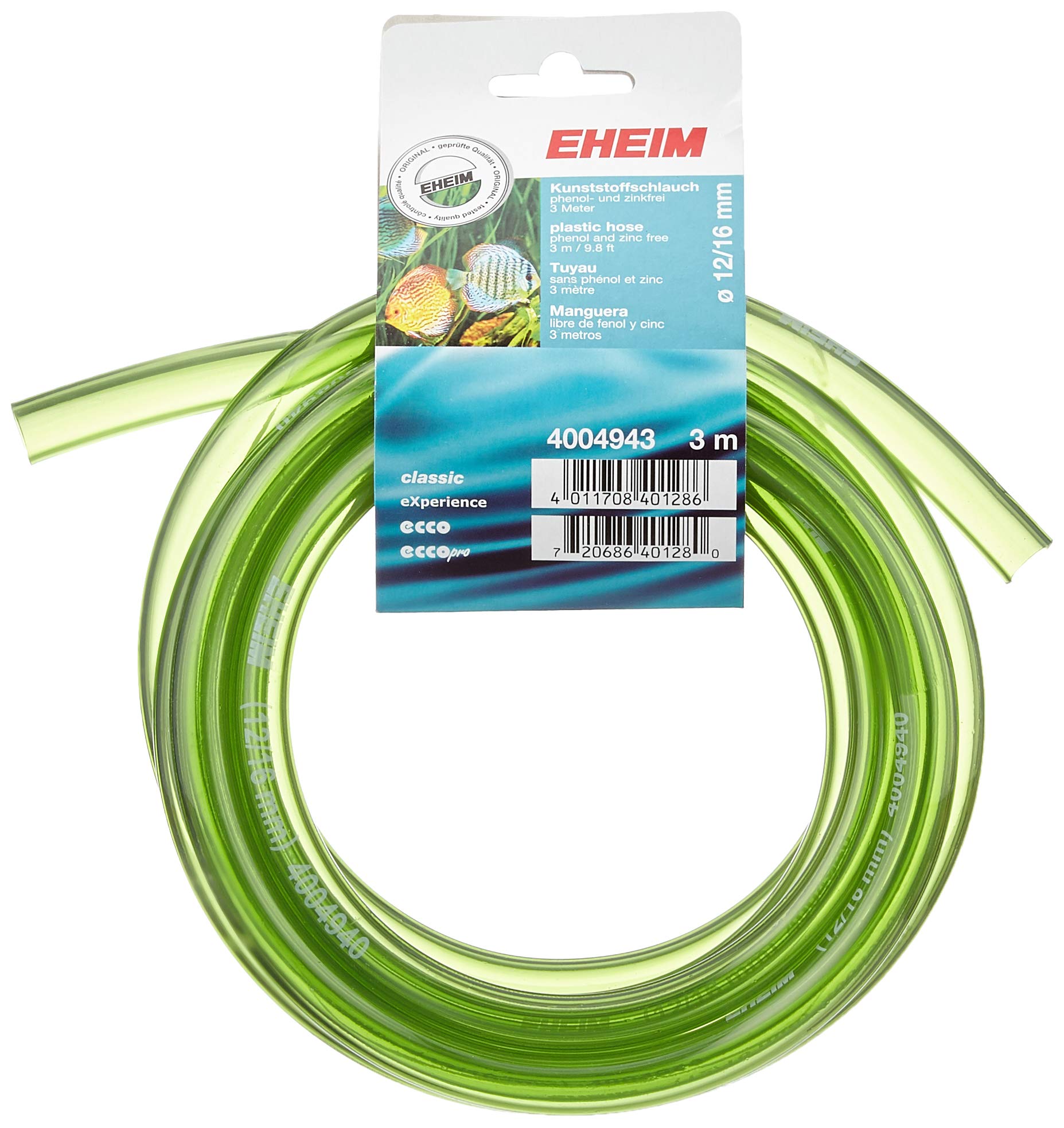 Eheim plastic hose 3m 12/16 mm, durable replacement for compatible filters.