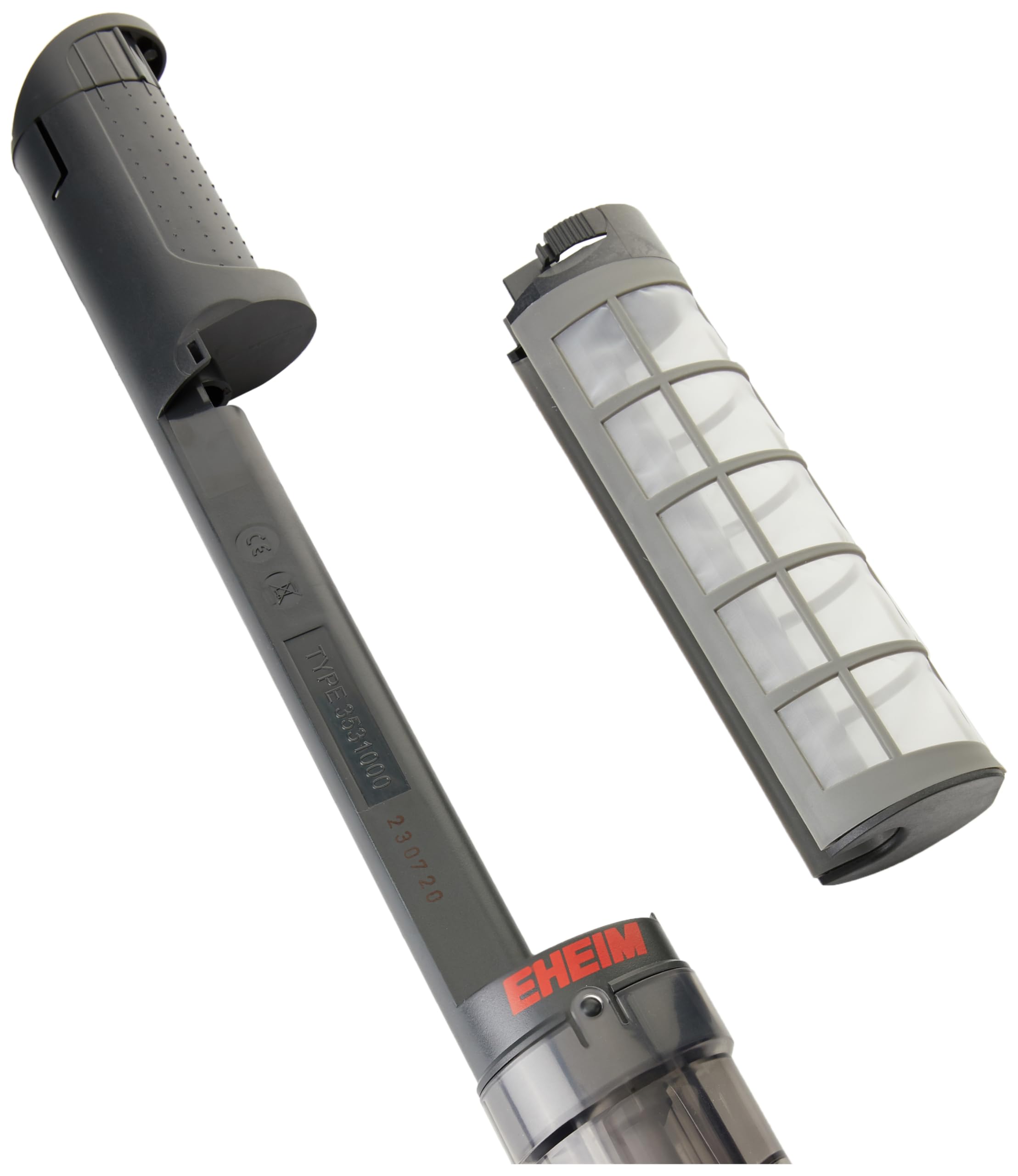 EHEIM Quick Vac Pro sludge extractor mechanism demonstrating filtration