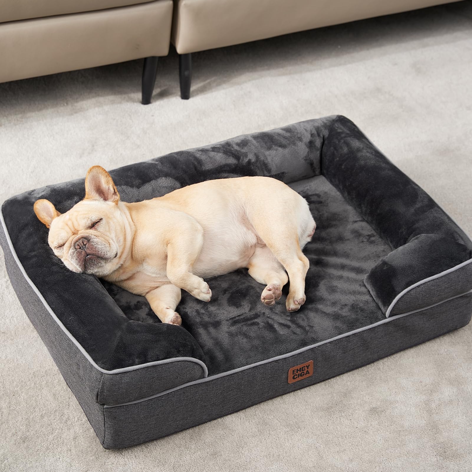 EHEYCIGA dog bed in use with pet for secure resting