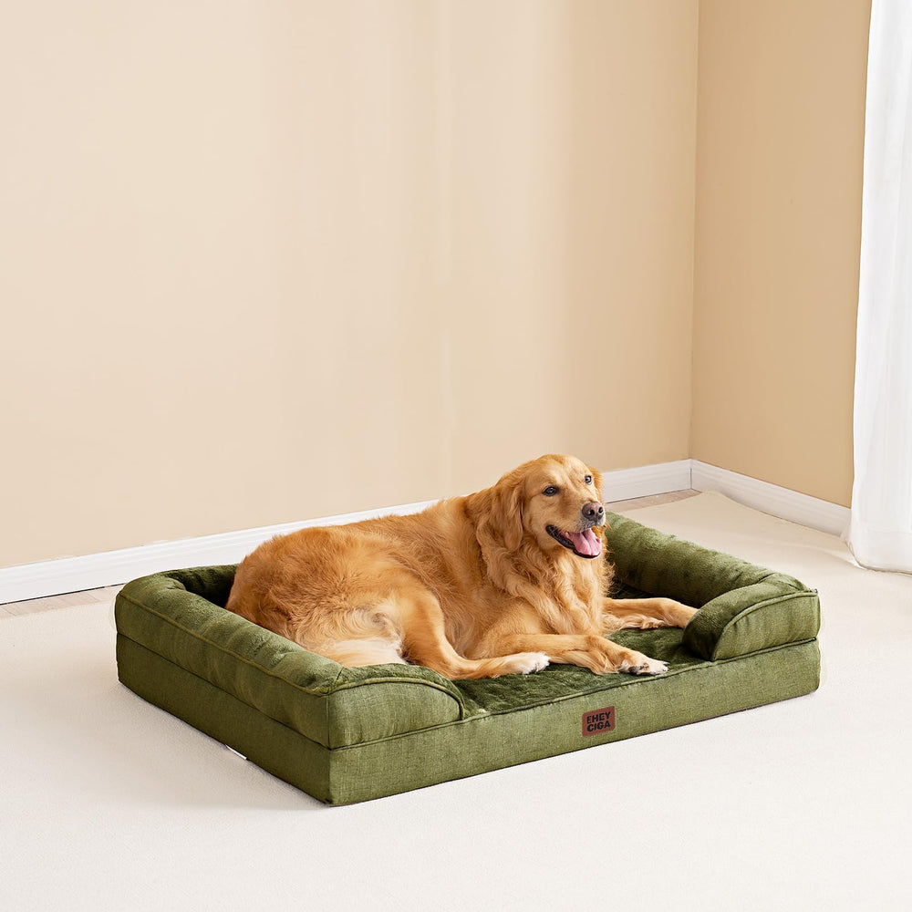EHEYCIGA olive green bed design enhances home decor