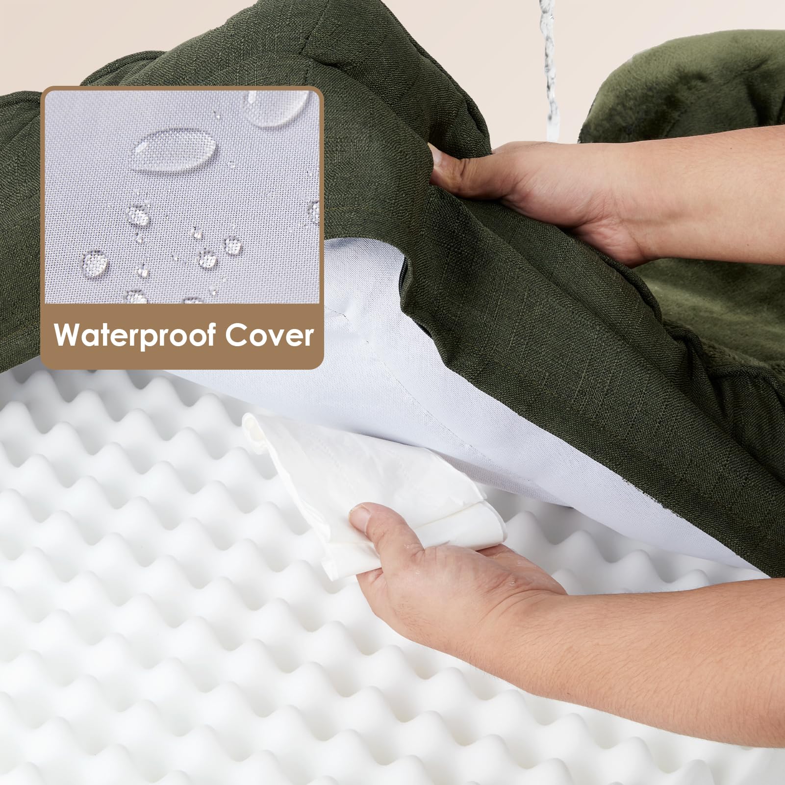 EHEYCIGA bed with soft fleece sleeping surface for comfort